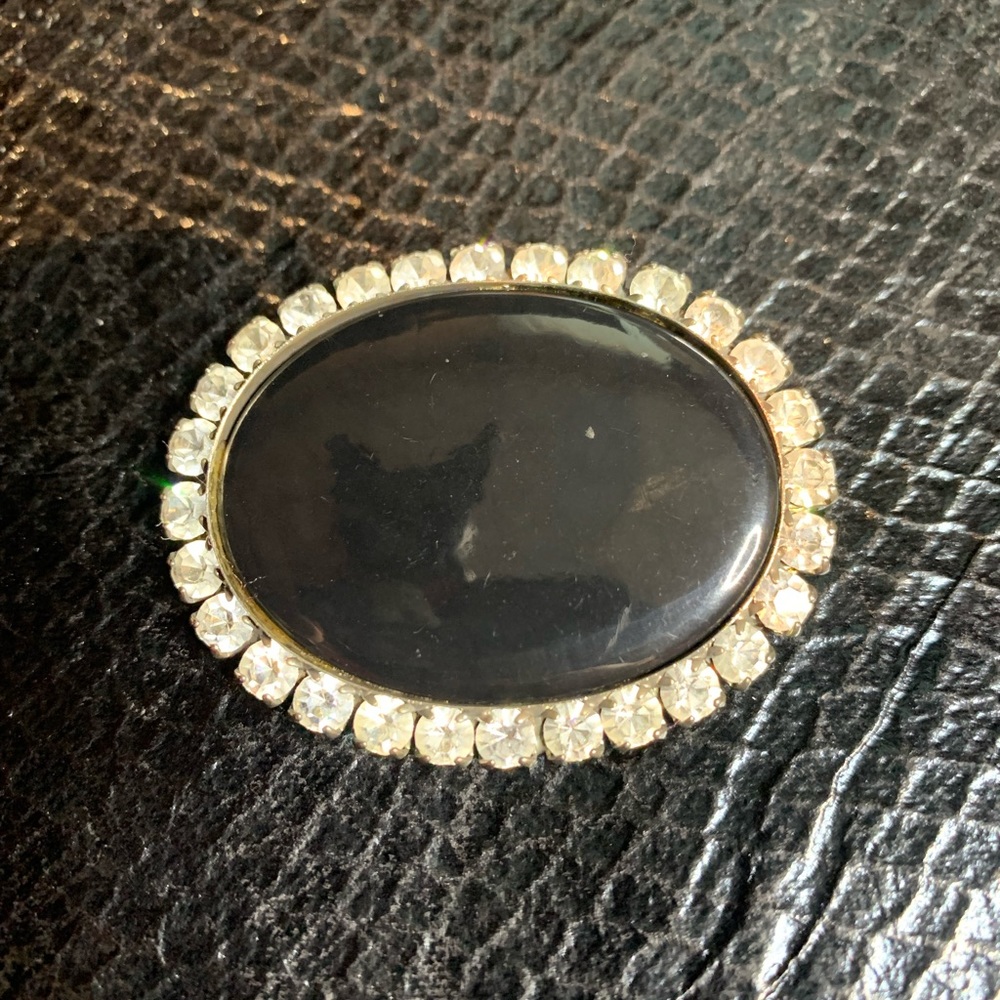 Vintage Black Brooch